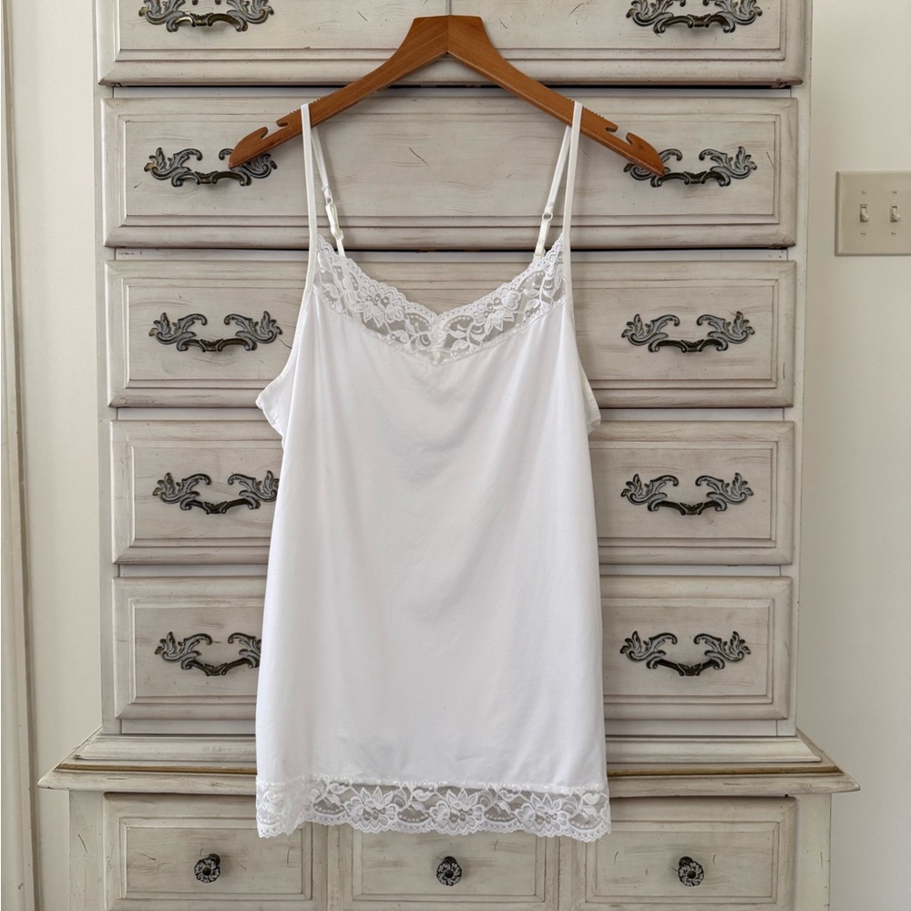White Fairy Lace Y2K Cami Top